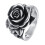 Stainless Steel Antique Silver Rose Wedding Ring Size 10 1