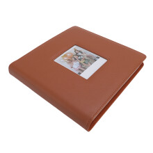 Breit 300/400 Polaroid Fotoalbum 36 Seiten 288 Bilder Braun, 25x3,5x24,8 cm