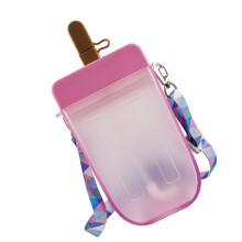 Gobelet anti-fuite portable Supvox rose avec paille