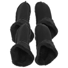 2 Pairs Furry Shoe Insoles Plush Black Warmth Winter Use
