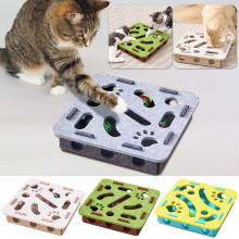 Pet Box Interactive Digging Puzzle Toy for Cats & Small Dogs – Compatible with Indoor Play, 2 Balls, Safe Materials, Easy Clean, 30x30x7.5cm