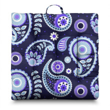 Paisley Meditation Cushion, Boho Floor Pillow for Sitting Comfort, Square Yoga Cushion for Meditation, Reading, and Relaxing Moments 22 x 22