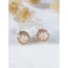 925 Sterling Silver Stud Earrings Birth Cubic Zircon Fashion Jewelry For Women