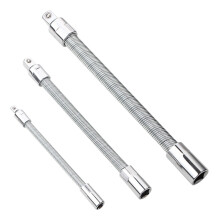 Elastic Hose Extension Rod Set, 3-Piece Flexible Swivel Head Wrench Sleeve for Tight Spaces, Automotive & DIY Mechanical Work