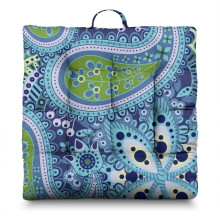 Square Paisley Floor Cushion, Boho Meditation Pillow for Sitting on Floor, Yoga Cushion for Reading Nook 22 x 22