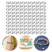 100 Sets Alloy 2mm OT Toggle Clasps for DIY Necklace Pendant Black
