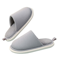 Unisex-pehmotossut sisäkäyttöön, harmaat, puuvillapäällinen ja liukumaton pohja, koko 9, lämmin ja mukava