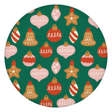 Nappe ronde sur le thème de Noël avec ourlet élastique, diamètre 44 pouces, pour protéger votre table pendant les repas festifs.