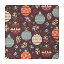 Elastische Tischdecke mit Weihnachtsmotiv, 86 x 86 cm, knitterfrei, aus Spandex, maschinenwaschbar – passend für Standard-Quadrattische