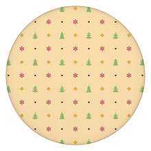 Tischdecke für Weihnachten und die Feiertage, rund, 132 cm Durchmesser, mit elastischem Saum für strapazierfähigen Einsatz bei festlichen