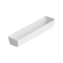 Fehér, bővíthető tárolórekesz szekrényhez/fiókhoz, állítható szélességű, nyitott tetejű, 29,42 9,3 7,5 cm, kompatibilis a