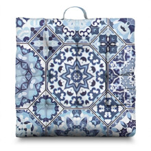 Coussin de méditation bohème 56 x 56 cm, coussin de sol en velours hollandais pour le yoga, la position assise et la détente – Convient à une