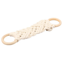 Porte-serviettes suspendu pour la cuisine, anneau porte-serviettes en crochet, porte-serviettes décoratif, fil doux et boucle en bois pour la