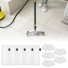 Lot de 10 lingettes de nettoyage en fibres, absorbantes et compatibles avec la vapeur, pour nettoyeur vapeur EasyFix SC2.