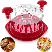 Outil professionnel pour effilocher la viande de poulet – Conception rotative, effilochage visible pour poulet, bœuf et porc ; poignée