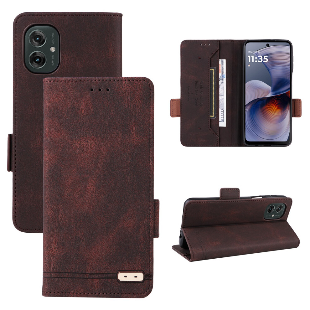 Leather Wallet Phone Case For Motorola G55 G35 Quality Leather Phone Case With Card Holder Zipper 9489952971346
