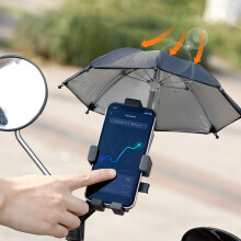 360 Rotating Phone Holder with One-Click Lock Umbrella