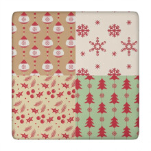 Nappe de table carrée de 86 x 86 cm pour fête de Noël, en spandex extensible qui conserve une surface lisse même après une utilisation