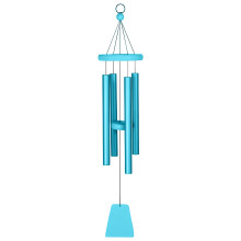 Carillon éolien en métal, décoration extérieure à 4 tubes, ornement coloré pour jardin/terrasse, sonorité apaisante, résistant aux