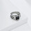 Men's Stainless Steel Cross Ring Silver Size 8 2