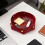 Faux Leather Foldable Organizer Tray Red 2
