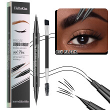 (05#BLACK) Hellokiss 2in1 Double Head Eyebrow Pencil Waterproof Sweatproof Long Lasting Makeup