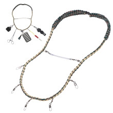 Nylon Braided Fly Fishing Necklace with Tippet Nipper & Forcep Holder Tools
