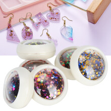 6 Boxes Round Plastic Sequins – Colorful Glitter for DIY Crafts & Phone Cases