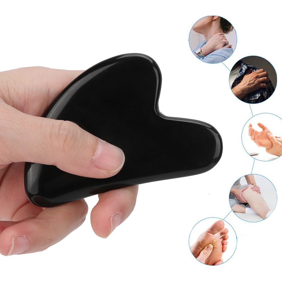 Black Obsidian Gua Sha Facial Tool For Acupuncture & Massage
