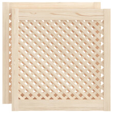 vidaXL Schranktüren 2 Stk. Gitterdesign 59,5x61,5 cm Massivholz Kiefer