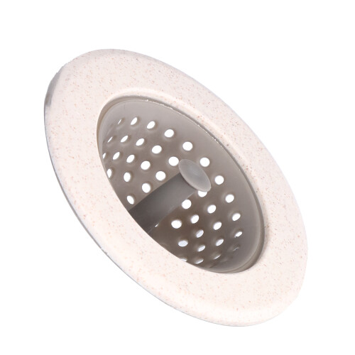 Silicone Kitchen Sink Drain Filter 11x11x3.5cm AntiClogging Beige 1