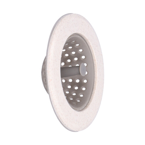 Silicone Kitchen Sink Drain Filter 11x11x3.5cm AntiClogging Beige 2