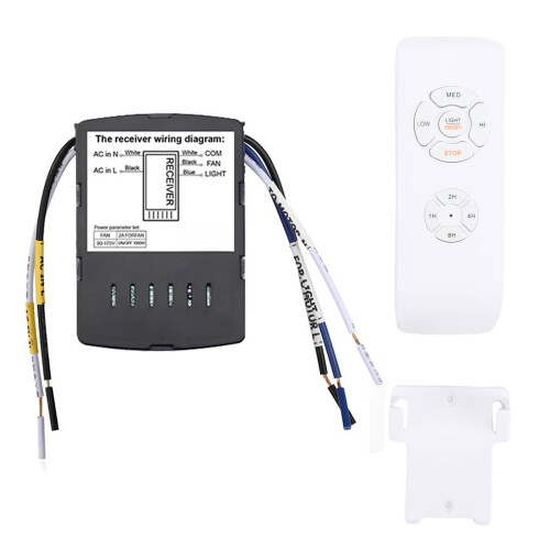 Fernbedienungskit für Deckenventilator mit WLAN, 110V, 3 Geschwindigkeiten, 4 Timer 2