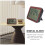 Temperature Clock Digital Wall Clock Black Plastic 1Pack 8