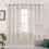 Linen Sheer Curtains Silver 52x63 in 2 Panels 2
