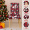 Set de 4 huse de scaun de Crăciun, elastice, cu design de căprioare 3