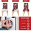 Set de 4 huse de scaun de Crăciun, elastice, cu design de căprioare 5