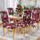 Set de 4 huse de scaun de Crăciun, elastice, cu design de căprioare 7