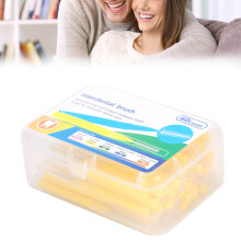 60pcs Yellow Orthodontic Interdental Brushes for Teeth Cleaning