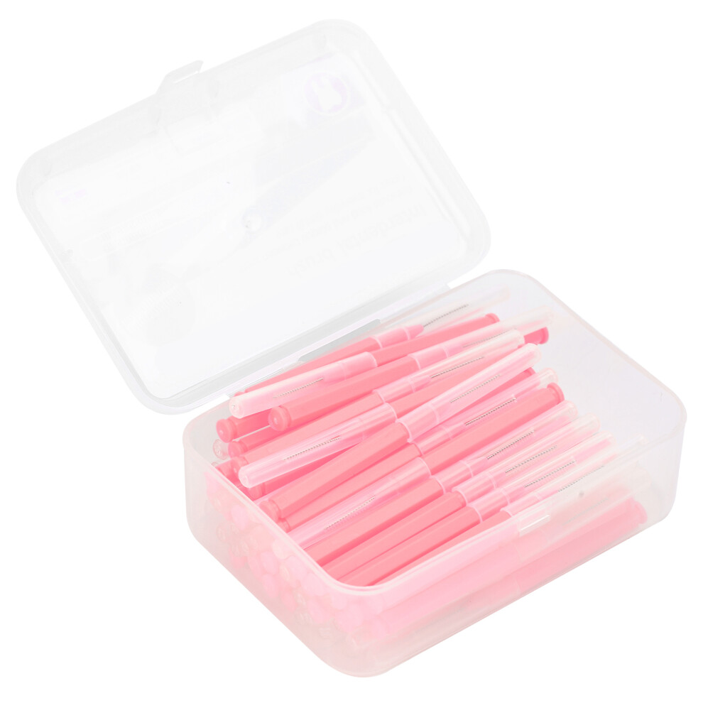 Pink 60Pcs Orthodontic & Interdental Toothbrushes For Braces & Gums