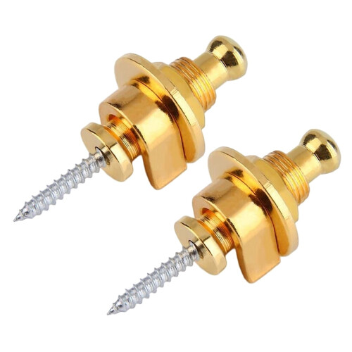 Gitarrremhållare 2 st 2 i gyllene metall 2