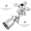 Faucet Knob Handle Cross-Arm Universal Replacement 5 Pcs 5
