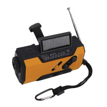 Notfall-Wetterradio 2000mAh USB Solar Handkurbel mit Taschenlampe