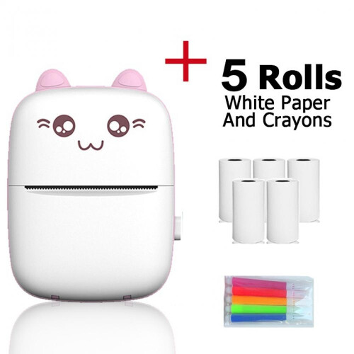 Self-adhesive small portable wireless thermal photo printer pocket student mini wrong label printer 1