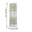 Green Peony Voile Curtain 200x100cm 2