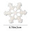 Mini Glitter Resin Snowflakes White 50 pcs 3