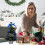 Mini Christmas Tree Artificial Blue Desktop Decor with Bow 5