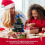 Mini Blue Artificial Christmas Tree 30cm with Bow and 5