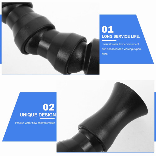 Nozzle Uisceadáin ABS Dubh Cothabháil Éasca agus Iontaofa2Pcs 2