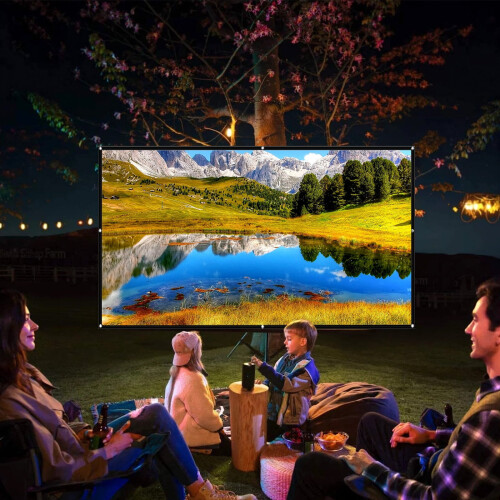 84"/100"/120" 16:9 Πτυσσόμενη φορητή οθόνη προβολέα, χωρίς τσαλακώματα, διπλής όψης, 2